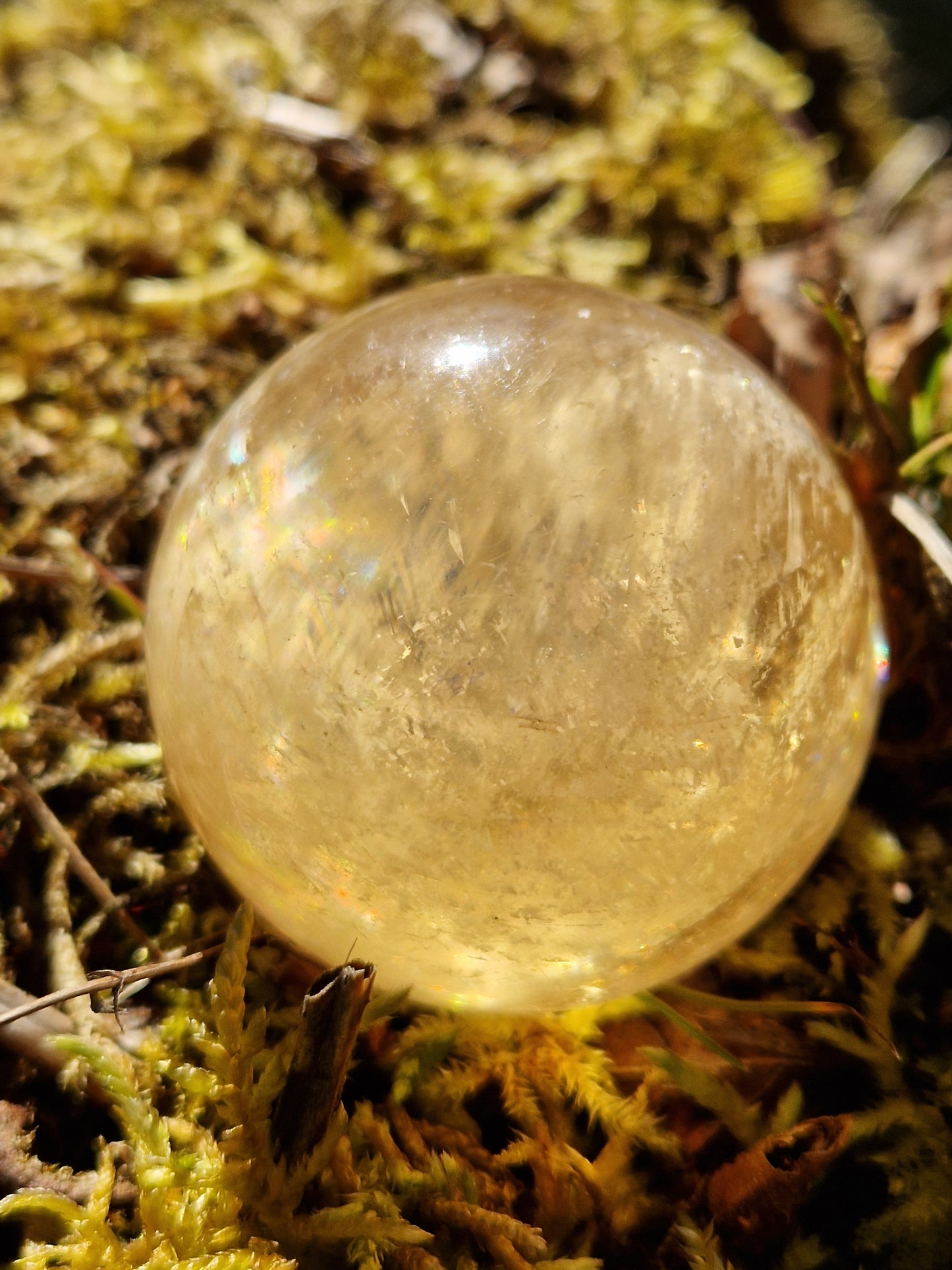 Sphère Calcite optique miel A