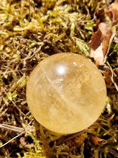 Sphère Calcite optique miel C