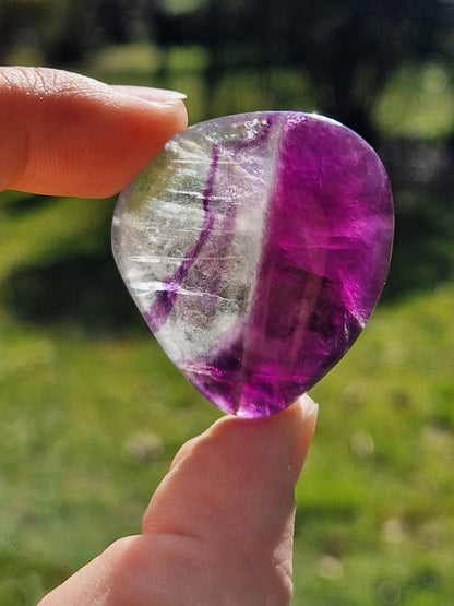 Galet plat Fluorite arc-en-ciel (à choisir)