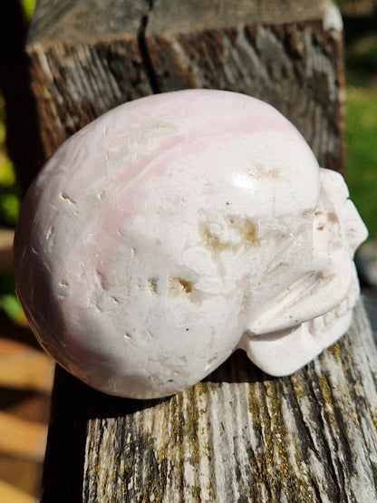 Crâne en Opale rose