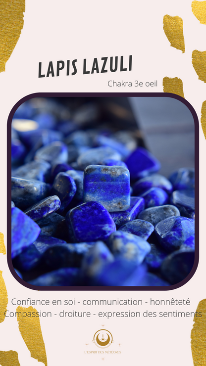 Cœur Lapis lazuli plat extra